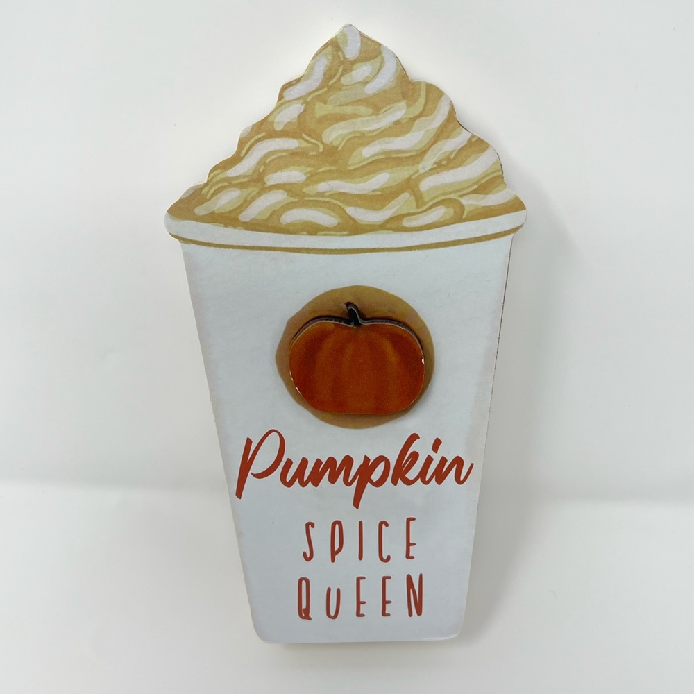 NWT Pumpkin Spice Wooden Sign | Fall Home Decor | Thanksgiving Autumn Tabletop
